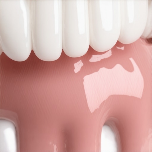 Close-up of dental crowns and Invisalign aligners on a tray, showcasing material details and clarity.