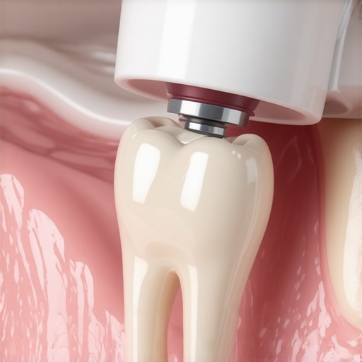Dentist using digital scanner for crown customization