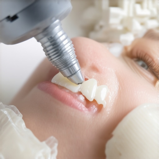 Dentist using digital scanner for dental crown creation