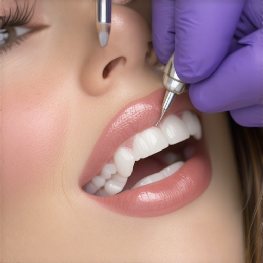 Dentist working with CAD/CAM system to design dental crowns