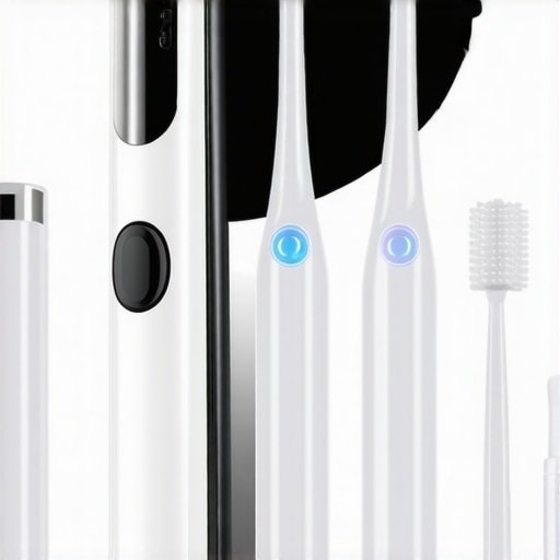 Ultrasonic toothbrush and water flosser in a dental clinic setting