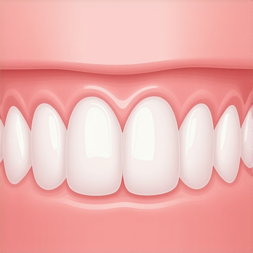 Illustration of a dentist reviewing a digital 3D model of teeth with crowns and Invisalign aligners