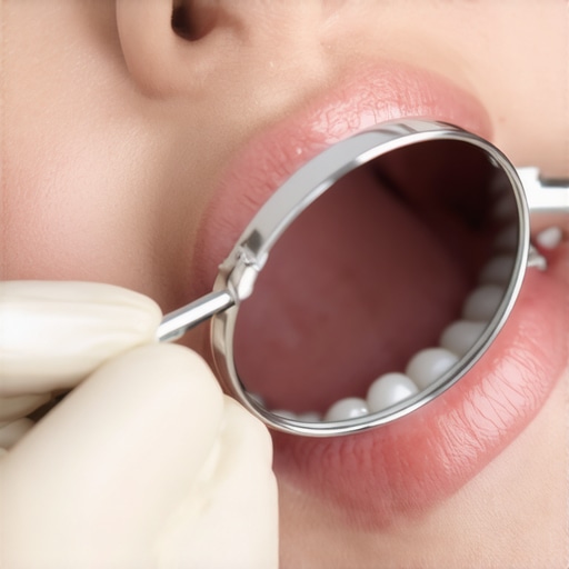 Dentist inspecting hard-to-reach areas inside a patient's mouth for plaque buildup