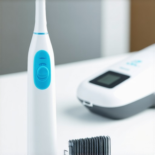 Ultrasonic toothbrush and intraoral scanner in a dental clinic