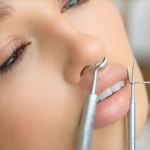 Dentist performing a jaw checkup on a patient to assess TMJ health