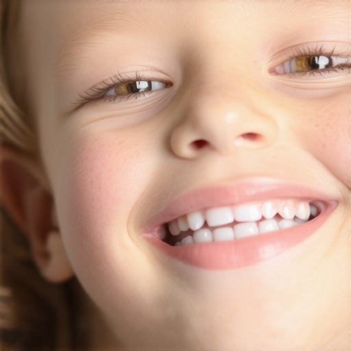 A young child during a dental check-up, illustrating early signs of orthodontic concerns