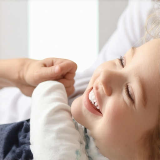 Monitoring toddler teeth overnight Parent listening for grinding sounds from sleeping toddler