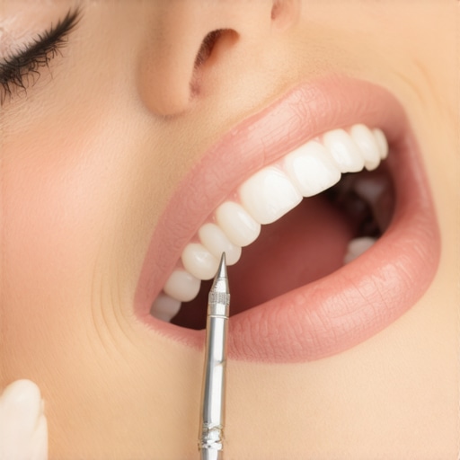 Close-up of a dentist carefully adjusting a dental crown for perfect fit