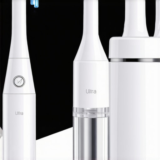 Effective Dental Maintenance Tools Ultrasonic dental cleaner and water flosser aiding in oral health care