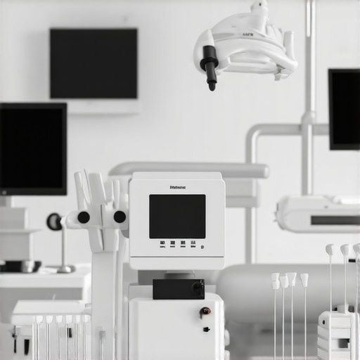 High-Tech Dental Maintenance Tools Dental professionals using advanced technology for oral health maintenance