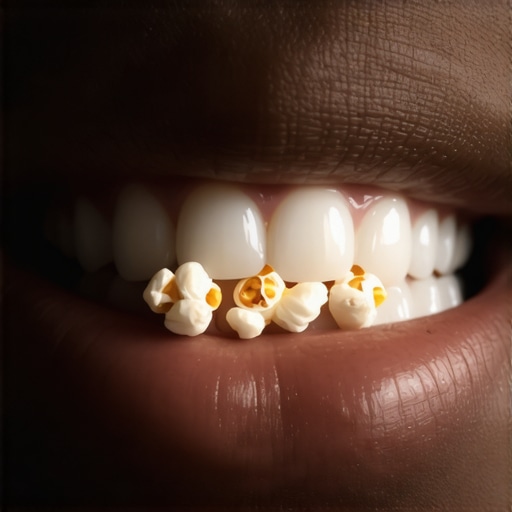How to remove a popcorn hull stuck deep in your gum line