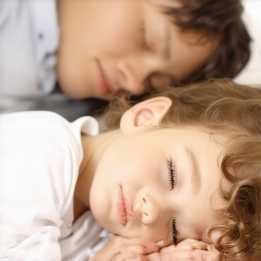 Child sleeping peacefully in a comfortable sleep environment during bedtime