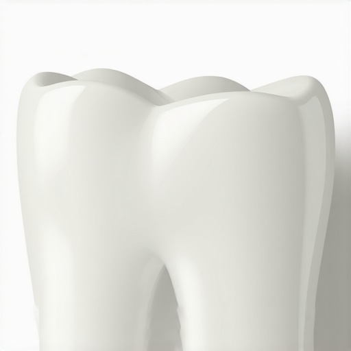 Perfectly Fitted Dental Crown Close-up image of a dental crown demonstrating optimal fit and material detail