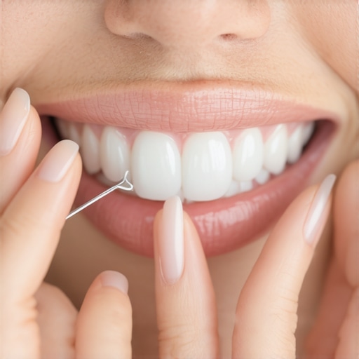The easiest way to floss around a permanent retainer