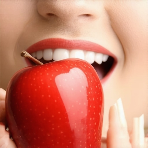 The trick to eating an apple without damaging your veneers