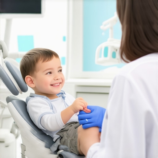The trick to keeping your toddler still during a dental exam