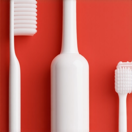 Ultrasonic Dental Cleaner and Cleaning Tools Person cleaning Invisalign trays with ultrasonic cleaner and toothbrush