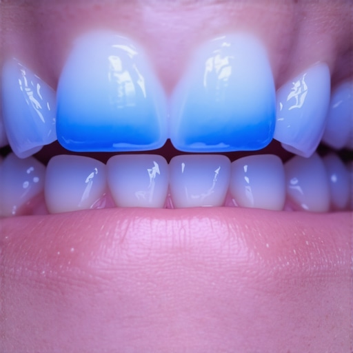 Why your dental implant area looks slightly blue