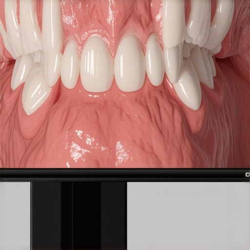 Advanced 3D Occlusion Mapping A digital 3D dental scan showing bite pressure points for advanced orthodontic planning.