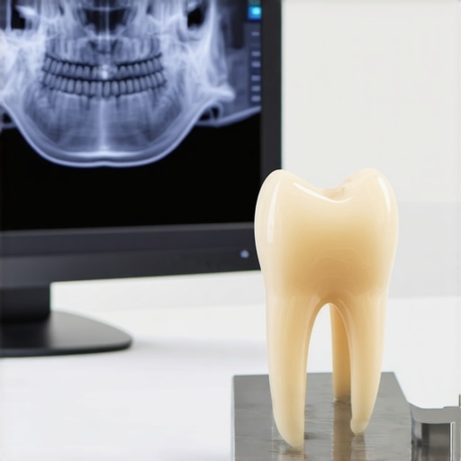 3D CBCT scan showing internal tooth structure and dental crown details
