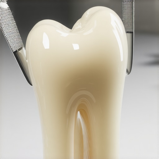 A close-up of a porcelain dental crown illustrating modern restorative techniques.