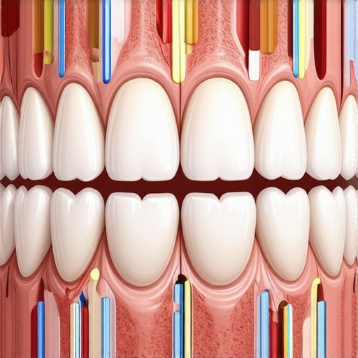 Illustration of jaw muscle tension and dental bite alignment