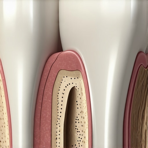 Illustration of a dental crown margin and gum line junction