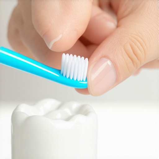 Applying Desensitizing Paste for Crown Relief Close-up of desensitizing toothpaste on a toothbrush to help with post-crown tooth sensitivity.