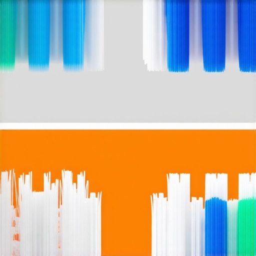 Comparing New vs. Worn Out Toothbrush Bristles A side-by-side view of a healthy soft toothbrush and a damaged splayed toothbrush.