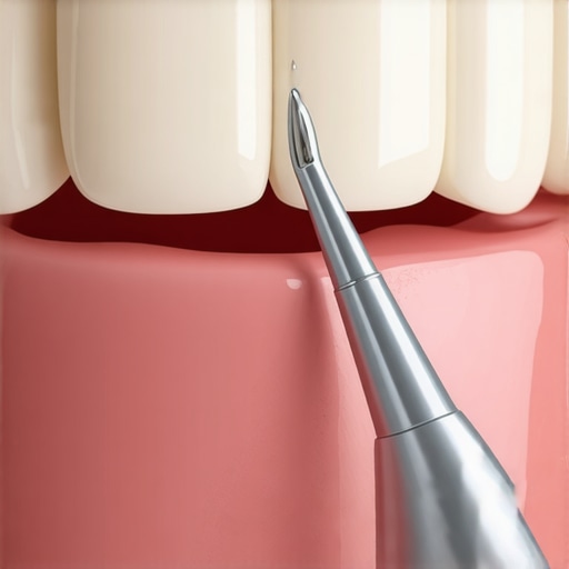 Close-up of a dental crown margin highlighting the area where hygiene is most critical.