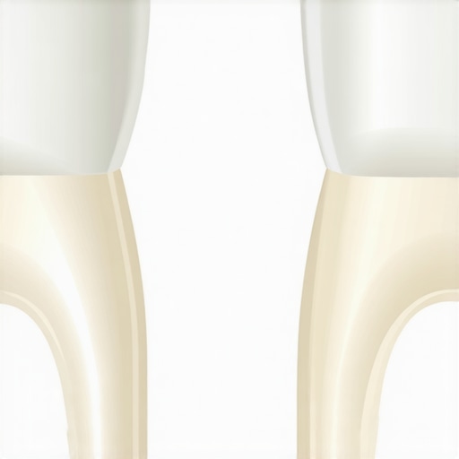Illustration comparing a full dental crown to a thin porcelain veneer for tooth repair