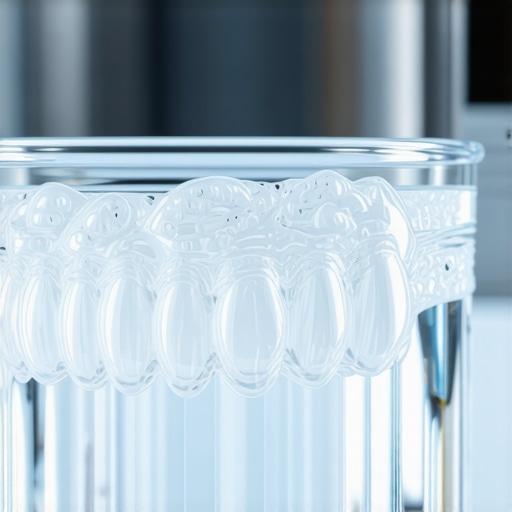 Effervescent Tablet Cleaning an Invisalign Case A clear Invisalign case soaking in a glass with a bubbling cleaning tablet to remove odors.