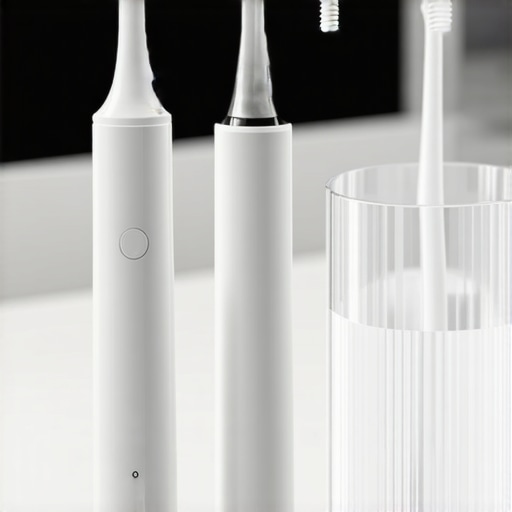Essential Modern Dental Tools for Home Care A collection of modern dental maintenance tools including a water flosser and aligner case on a marble countertop.