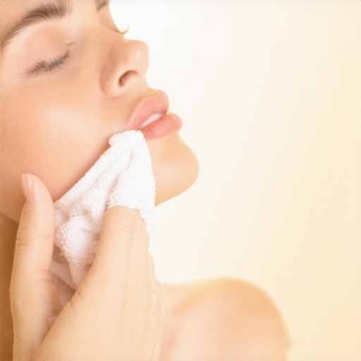 Heat therapy for jaw pain relief Person applying warm compress to jaw to soothe TMJ inflammation