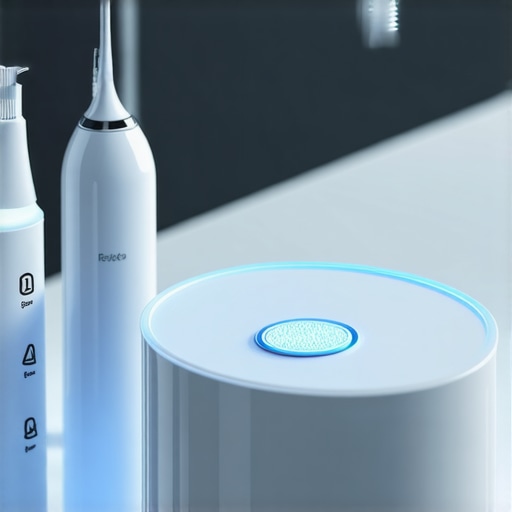 Ultrasonic cleaner and water flosser for veneer and crown maintenance.