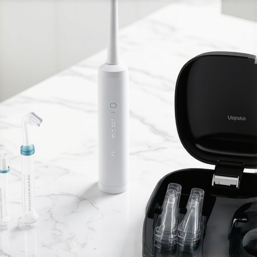 Ultrasonic cleaner and water flosser for Invisalign and crown care