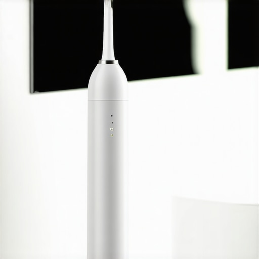 Close-up of a modern water flosser used for maintaining oral health and cleaning crowns.