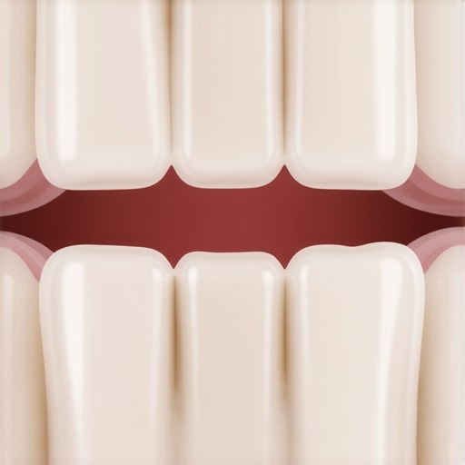 A close-up view of an Invisalign tray with a visible air gap on a single tooth.