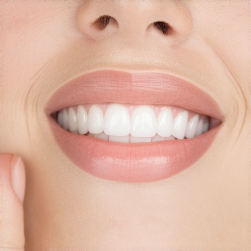 Matching Tooth Shade with Professional Dental Guides Professional dental shade guide used to match tooth color after whitening treatments.