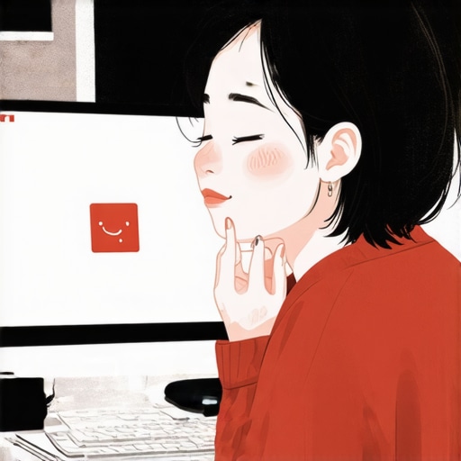 Person checking for jaw tension after seeing a reminder sticker on their laptop.