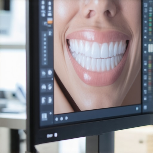 A 3D CBCT dental scan showing detailed tooth and bone structure for orthodontic planning.