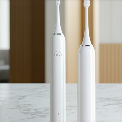 Modern Dental Maintenance Tools Electric toothbrush and water flosser for advanced oral health maintenance