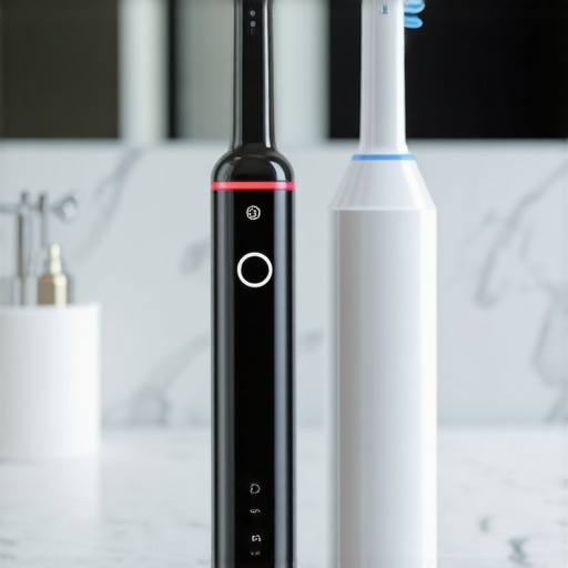 Modern Dental Maintenance Tools Electric toothbrush and water flosser for crown and gum care