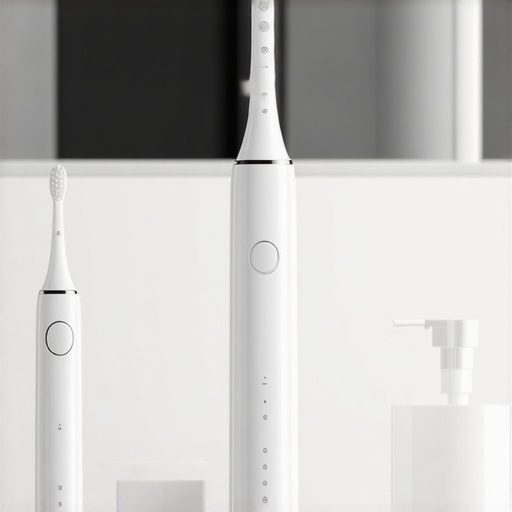 Modern Dental Maintenance Tools Electric toothbrush and water flosser for crown and Invisalign care