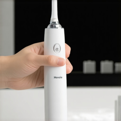 High-tech dental tools including a water flosser and aligner seating device for maintaining crowns and Invisalign.