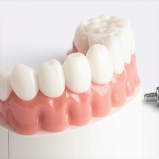 Modern Palatal Expander and Adjustment Tool A palatal expander and its adjustment key on a dental tray.