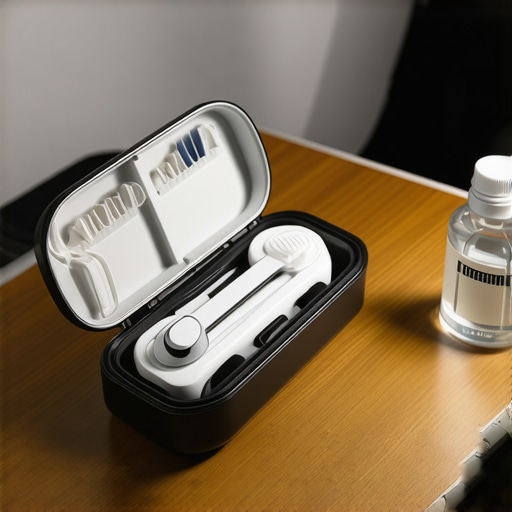 Modern Travel Dental Maintenance Kit Portable dental tools for maintaining oral health and crowns during travel.