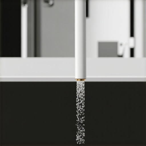 Modern Water Flosser for Dental Maintenance High-tech water flosser tool used for cleaning around dental crowns and Invisalign.