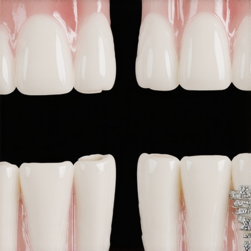 Comparison of pediatric dental crown materials on a model tooth.