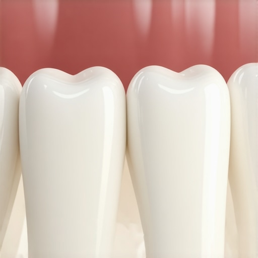 Precision Dental Crown Margin Detail A close-up view of a dental crown showing the critical margin area where it meets the gumline.